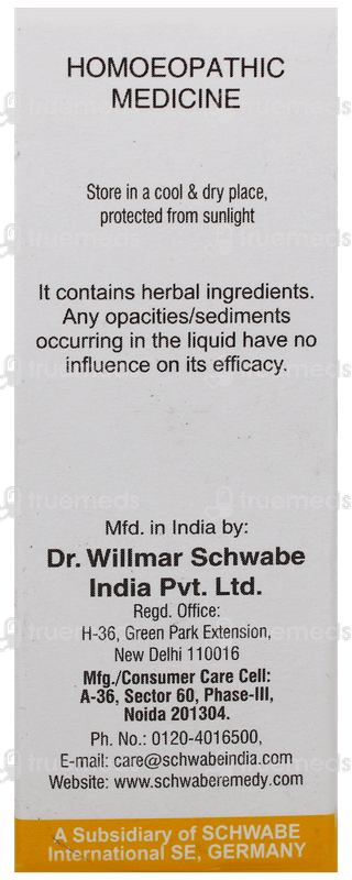 Dr Willmar Schwabe Berberis Vulgaris Q Mother Tincture 30Ml